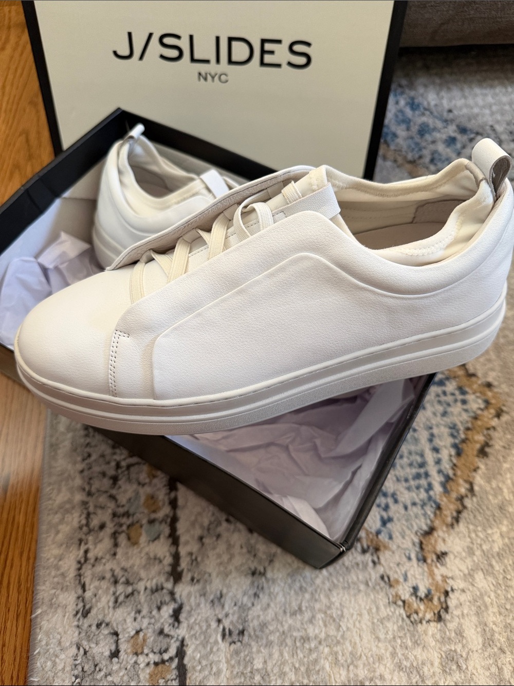 J/SLIDES Women’s White Low-Top Slip-On Sneaker